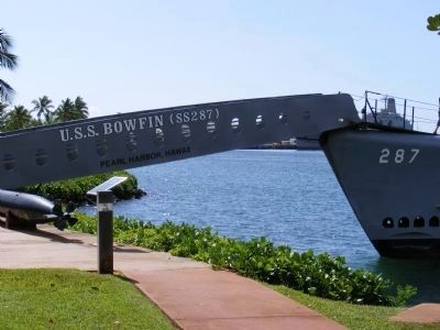 USS Bowfin gang plank image. Click for full size.
