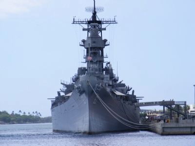Battleship USS Missouri Memorial-across the harbor image. Click for full size.