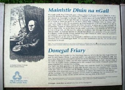 Donegal Friary / Mainistir Dhn na nGall Marker image. Click for full size.