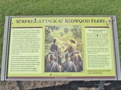 Surprise Attack at Redwood Ferry Marker. Click for full size. Surprise Attack at Redwood Ferry Marker image. Click for full size.