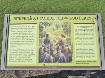Surprise Attack at Redwood Ferry Marker image. Click for full size.
