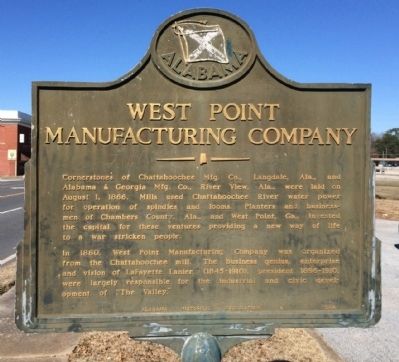 West Point Manufacturing Company Marker image. Click for full size.