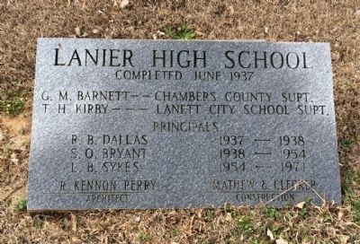 Lanier High School Cornerstone image. Click for full size.