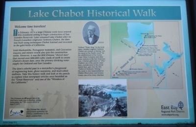 Lake Chabot Historical Walk Marker image. Click for full size.