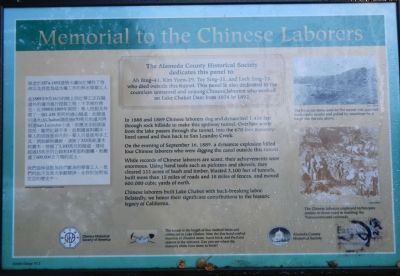 Memorial to the Chinese Laborers Marker image. Click for full size.
