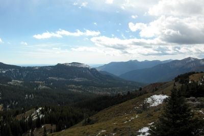 View to the southwest from Lobo Overlook image. Click for full size.