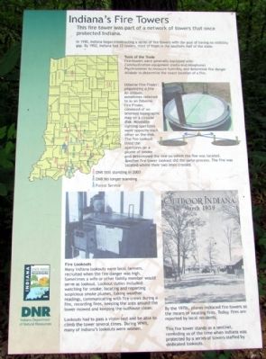 Indiana's Fire Towers Marker image. Click for full size.