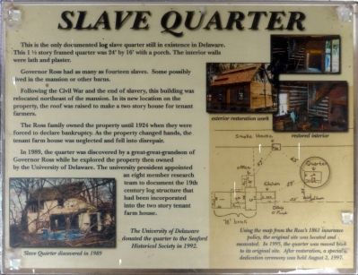 Slave Quarter Marker. Click for full size. Slave Quarter Marker image. Click for full size.