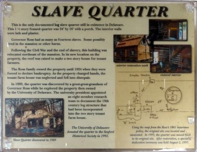 Slave Quarter Marker image. Click for full size.