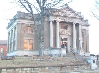 Leavenworth Public Library and Marker. Click for full size. Leavenworth Public Library and Marker image. Click for full size.
