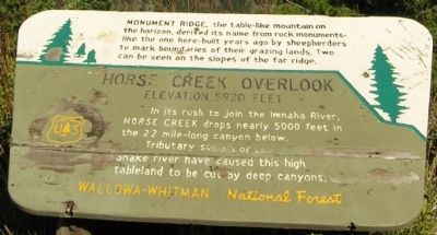 Horse Creek Overlook Marker image. Click for full size.