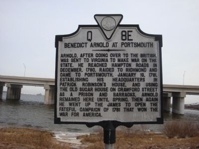 Benedict Arnold at Portsmouth Marker image. Click for full size.