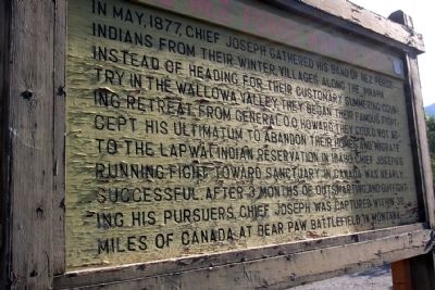 The Nez Perce War of 1877 Marker. Click for full size. The Nez Perce War of 1877 Marker image. Click for full size.