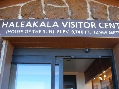 Haleakala National Park-Sign over the Summit Visitor Center entrance image. Click for full size.