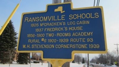 Ransomville Schools Marker. Click for full size. Ransomville Schools Marker image. Click for full size.