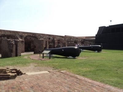 Marker inside Fort Sumter image. Click for full size.