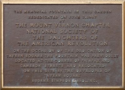 The Memorial Fountain Marker image. Click for full size.