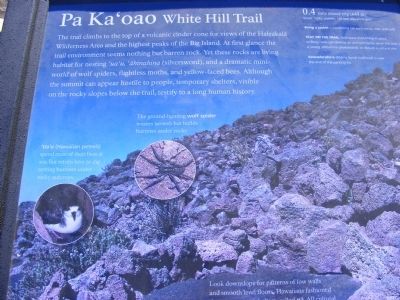 Pa Ka'oao White Hill Trail Marker image. Click for full size.