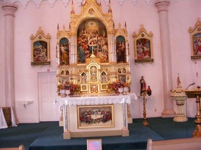 Holy Ghost Catholic Church-Main altar inside the church. Click for full size. Holy Ghost Catholic Church-Main altar inside the church image. Click for full size.