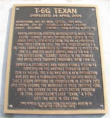T-6G Texan Marker image. Click for full size.