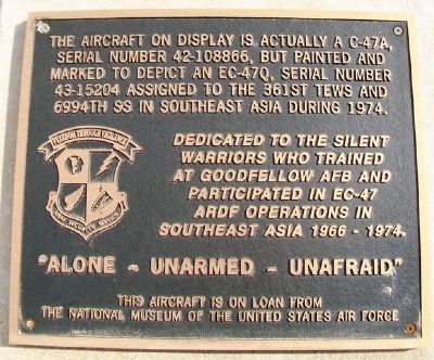EC-47 ARDF Operations in Southeast Asia Marker image. Click for full size.