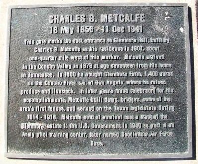 Charles B. Metcalfe Marker image. Click for full size.