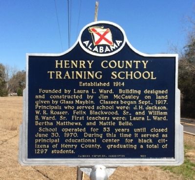 Henry County Training School Marker image. Click for full size.