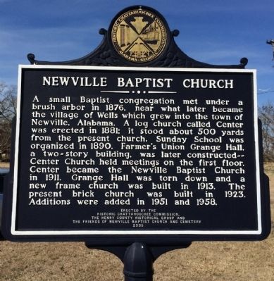 Newville Baptist Church Marker image. Click for full size.