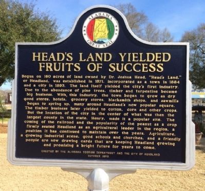 Head's Land Yielded Fruits of Success Marker image. Click for full size.