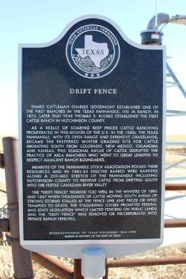 Drift Fence Marker. Click for full size. Drift Fence Marker image. Click for full size.