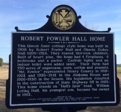 Robert Fowler Hall Home Marker image. Click for full size.