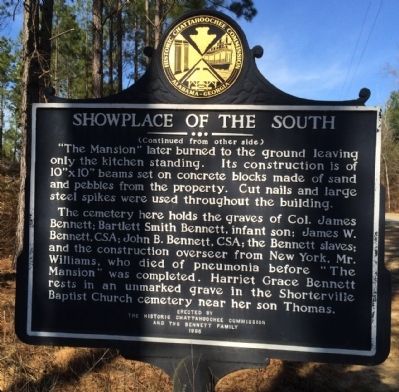 Showplace of the South Marker (reverse) image. Click for full size.