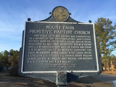 Mt. Enon Primitive Baptist Church Marker image. Click for full size.