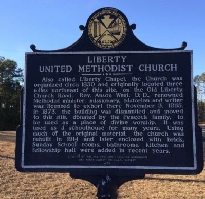 Liberty United Methodist Church Marker. Click for full size. Liberty United Methodist Church Marker image. Click for full size.