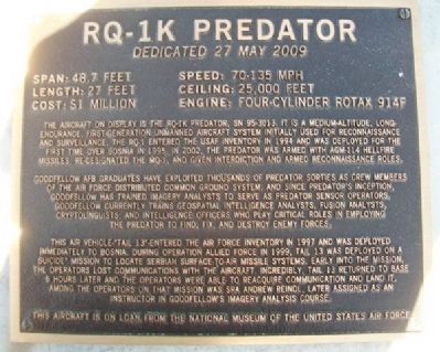 RQ-1K Predator Marker image. Click for full size.