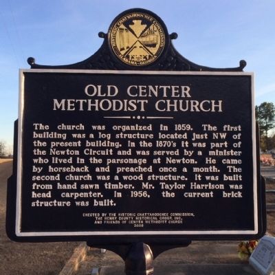 Old Center Methodist Church Marker image. Click for full size.