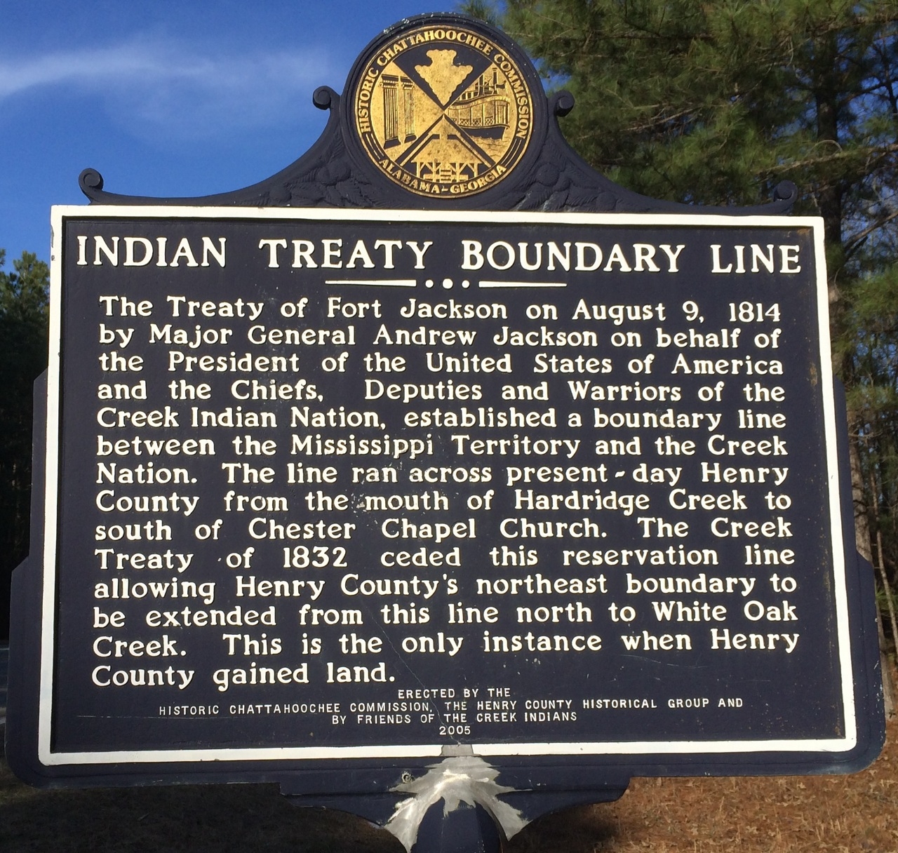 Indian Treaty Boundary Line Marker