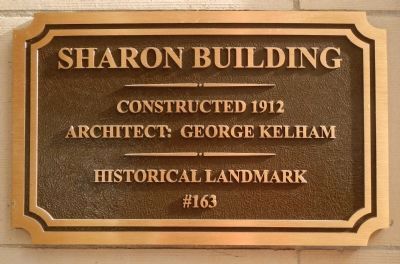 Sharon Building Marker. Click for full size. Sharon Building Marker image. Click for full size.