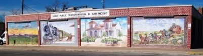 Early Public Transportation in San Angelo Mural image. Click for full size.