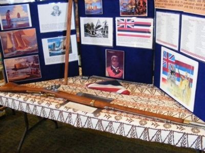 Pu'ukohola Heiau National Historic Site-exhibit in the visitor center. Click for full size. Pu'ukohola Heiau National Historic Site-exhibit in the visitor center image. Click for full size.