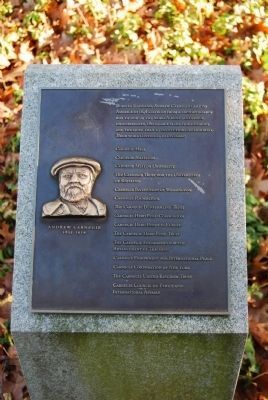Andrew Carnegie Plaque image. Click for full size.