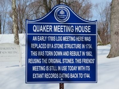 Quaker Meeting House Marker image. Click for full size.