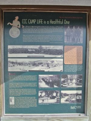 CCC Camp Life is a Healthful One Marker. Click for full size. CCC Camp Life is a Healthful One Marker image. Click for full size.