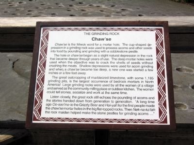 Chaw'se Marker. Click for full size. Chaw'se Marker image. Click for full size.