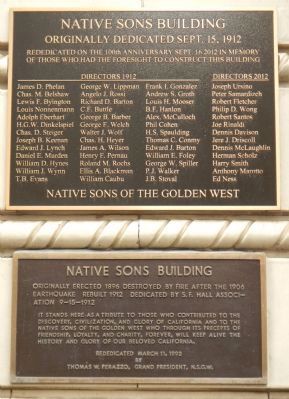 Native Sons Building Marker image. Click for full size.