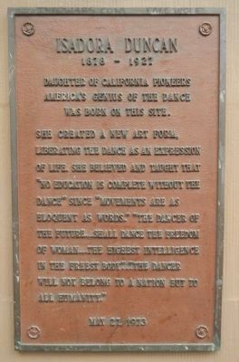 Isadora Duncan Marker. Click for full size. Isadora Duncan Marker image. Click for full size.