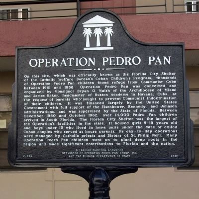 Operation Pedro Pan Marker image. Click for full size.