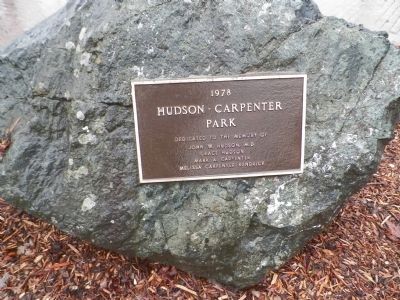 Hudson Carpenter Park Marker. Click for full size. Hudson Carpenter Park Marker image. Click for full size.