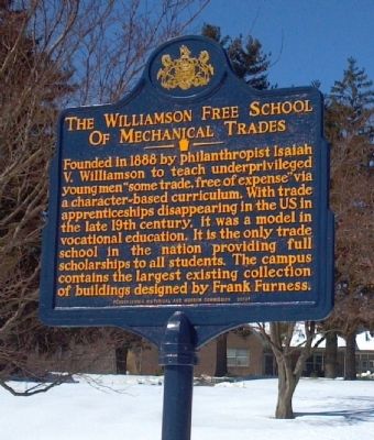 The Williamson Free School of Mechanical Trades Marker image. Click for full size.