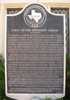 First United Methodist Church of San Angelo Marker image. Click for full size.